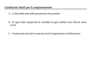 Errori non campionari - Dipartimento di Statistica