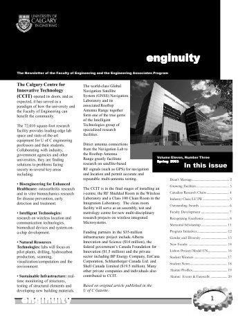 Enginuity Spring 2003 - The Schulich School of Engineering ...