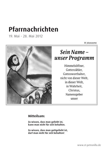 Pfarrnachrichten