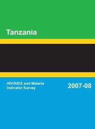 Tanzania HIV/AIDS and Malaria Indicator Survey ... - Measure DHS