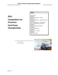 2011 Competition Car Insurance Ford Fiesta Championship - brscc