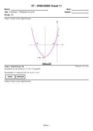 XT - WISKUNDE Graad 11