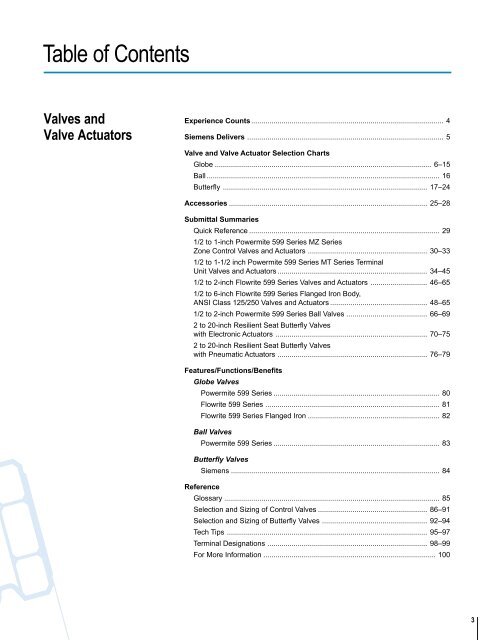 Valve and Valve Actuator Selection Guide - Staefa Control System