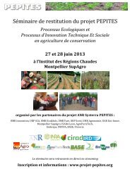 Programme SÃ©minaire final PEPITES V3 - Montpellier SupAgro