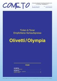 PDF-Katalog Olivetti und Olympia - Cometo