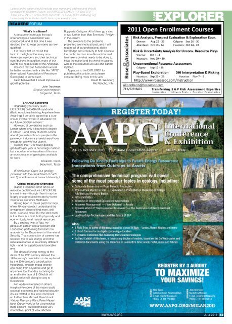 AAPG Explorer - American Association of Petroleum Geologists