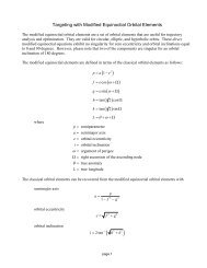 Targeting with Modified Equinoctial Orbital Elements - Orbital and ...