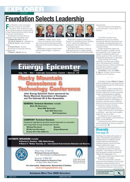 AAPG Explorer - June 2010 - American Association of Petroleum ...