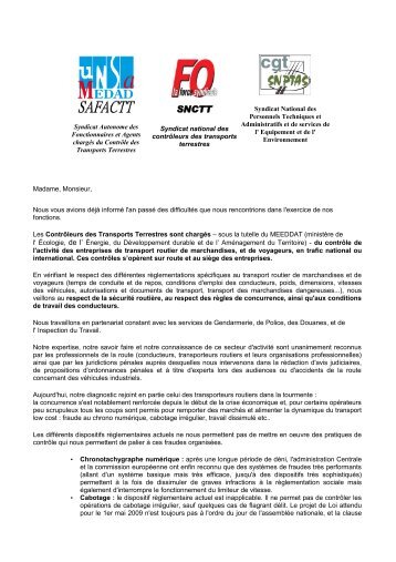 courrier_presse_juin_2009 - UNSA DÃ©veloppement-Durable