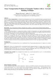 Fuzzy Transportation Problem of Triangular Numbers with - IOSRJEN