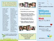 Awareness Brochure - Williams Syndrome Association