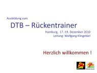 DTB â RÃ¼ckentrainer - bei Physiobase