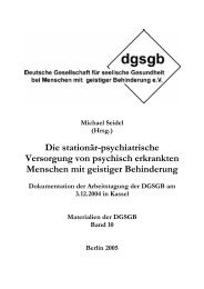 Die stationär-psychiatrische Versorgung von psychisch ... - dgsgb