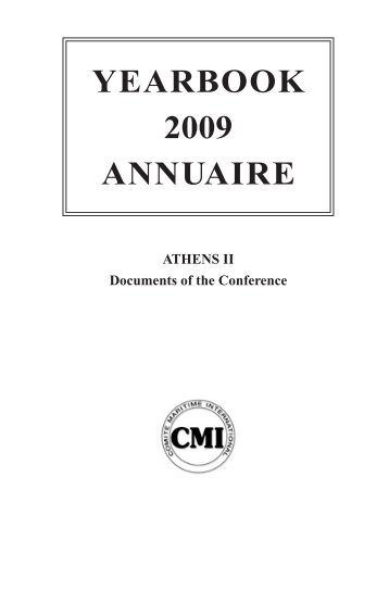 CMI Yearbook 2009 - Comite Maritime International