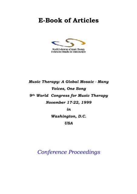 E-Book of Articles - World Federation of Music Therapy