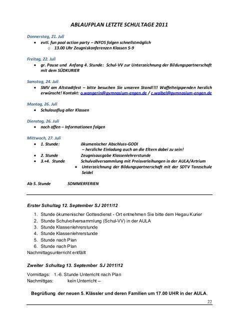 3. ELTERNINFOBRIEF 2010/11 - Gymnasium Engen