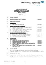 Trust Board papers July 2012 - Barking Havering and Redbridge ...