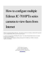 How to configure multiple Edimax IC-7010PTn series ... - Edimax USA