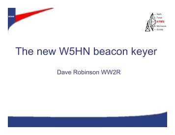 The new W5HN beacon keyer - NTMS