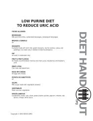 Low Purine Diet to Reduce Uric Acid - Pharmacist eLink