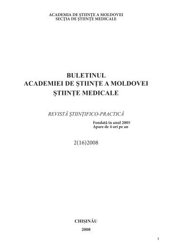 studii ÅŸi sinteze - Academia de ÅžtiinÅ£e a Moldovei