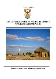 The Comprehensive Rural Development Programme Framework ...