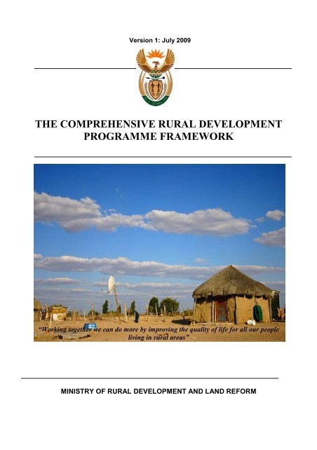 The Comprehensive Rural Development Programme Framework ...