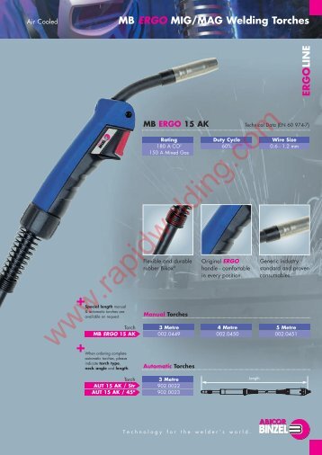 MB ERGO MIG/MAG Welding Torches - Rapid Welding and ...