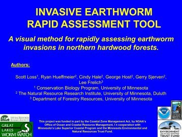 invasive earthworm rapid assessment tool - Sustainable Forests ...