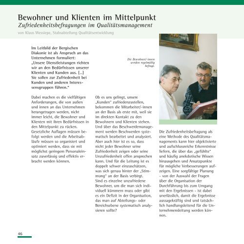 Freundesbrief 2010 - Bergische Diakonie Aprath