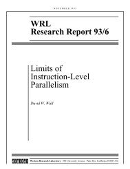 Limits of Instruction-Level Parallelism - University of Utah School of ...