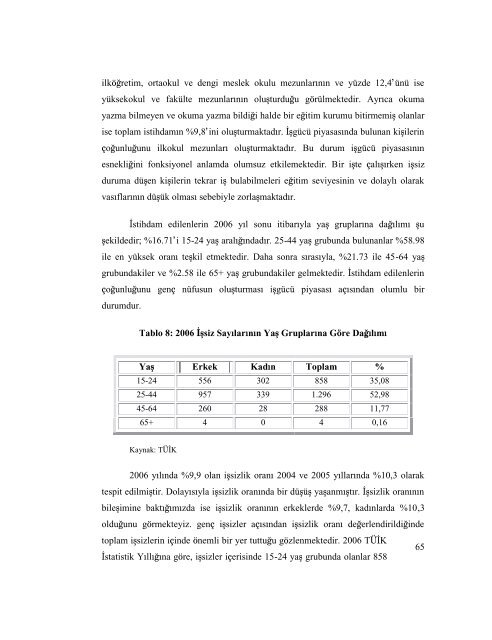 tÃ¼rkiye iÅgÃ¼cÃ¼ piyasasÄ±nÄ±n esnekliÄi ve esnek ... - TÃ¼rkiye Ä°Å Kurumu