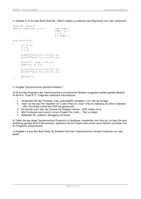 Microcontroller / C-Programmierung - ThomasGalliker.ch