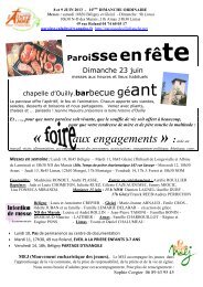 Feuille de messe du 9 juin 2013 - Paroisse Sainte-Anne des Calades