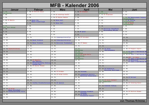 MFB - Kalender 2006