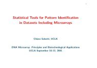 Statistical Tools for Pattern Identification in ... - UCLA Statistics