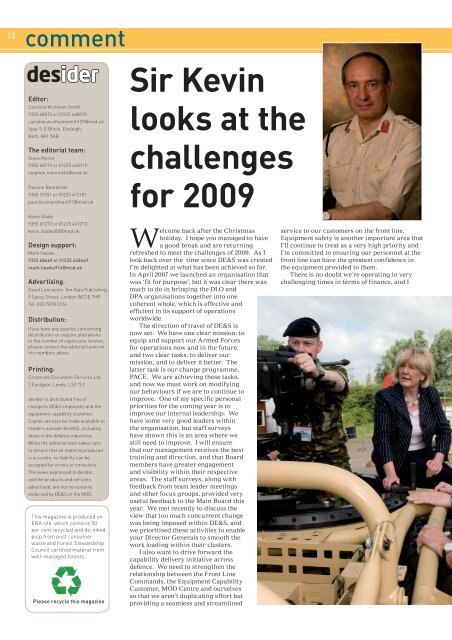 Issue 9 Jan 2009.indd - Ministry of Defence