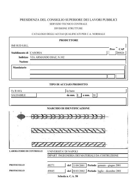 Presidenza del Consiglio Superiore dei Lavori Pubblici - Sismic