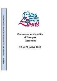 Rapport de visite du commissariat d'Etampes - Site du ContrÃ´leur ...