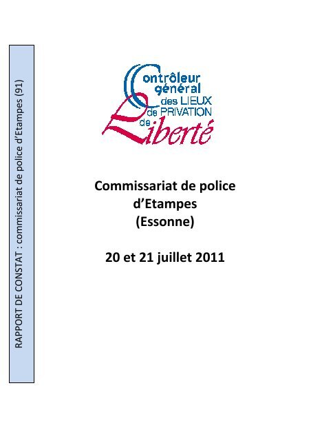 Rapport de visite du commissariat d'Etampes - Site du ContrÃ´leur ...