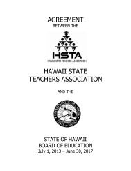 From APPENDIX VI-MOU (Teacher Evaluation) - Hawaii State ...