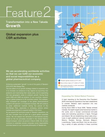 Global expansion plus CSR activities - Takeda