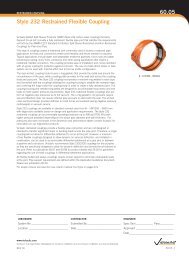 Pressure Ratings and End Loads for Victaulic Couplings on Steel Pipe