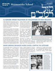 KR Newsletter February FINAL web.qxd - Maimonides School