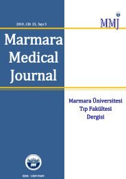Tam Metin PDF (2598 KB) - Marmara Medical Journal