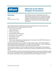 Welcome to the Altium Designer Environment