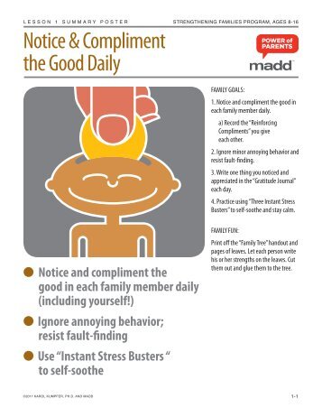 Notice & Compliment the Good Daily - MADD