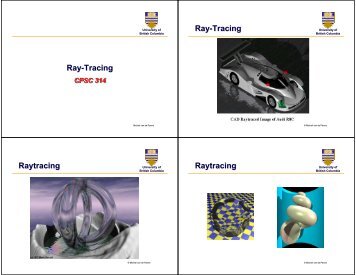 Ray-Tracing Ray-Tracing Raytracing Raytracing - Ugrad.cs.ubc.ca