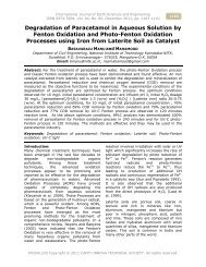 Degradation of Paracetamol in Aqueous Solution by ... - Cafet Innova