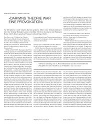 darwins theorie war eine provokation - UniversitÃ¤t ZÃ¼rich